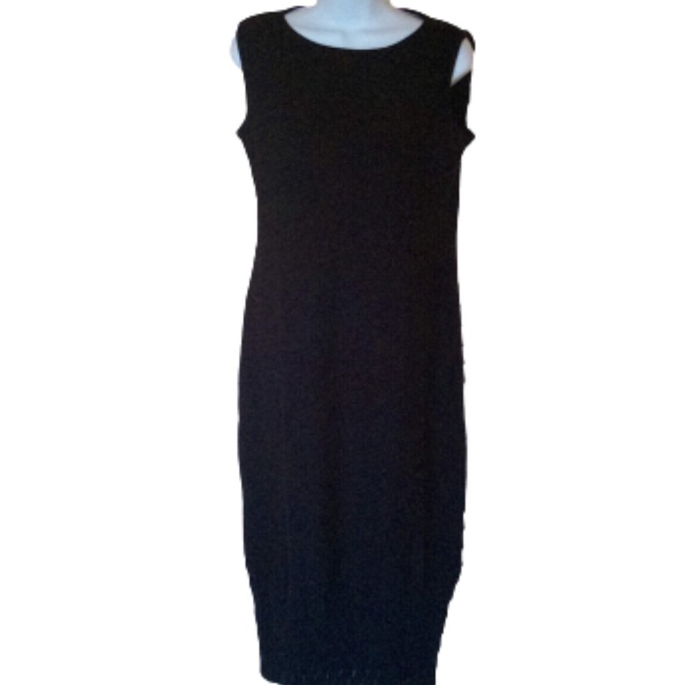 Black Maxi Knit Dress Fits Large